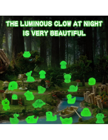 120 Piezas Animales Miniatura Resplandecientes QAUYETM