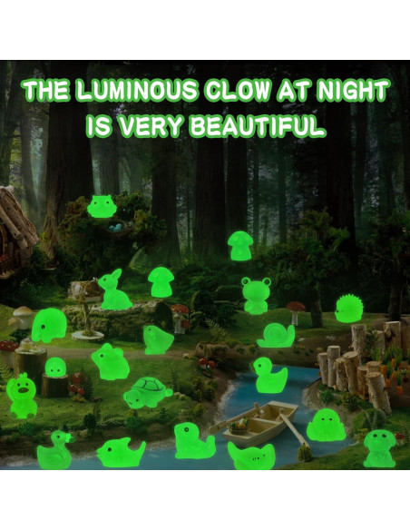 120 Piezas Animales Miniatura Resplandecientes QAUYETM