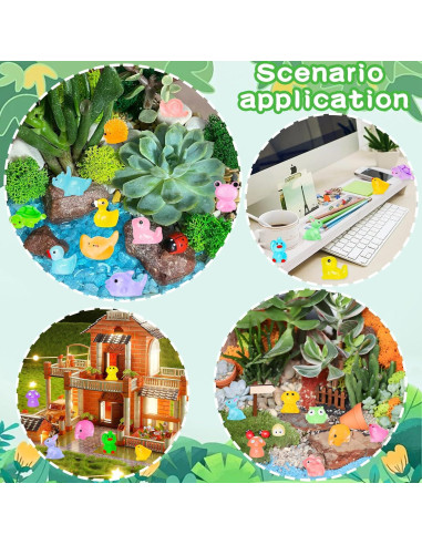 120 Piezas Animales Miniatura Resplandecientes QAUYETM
