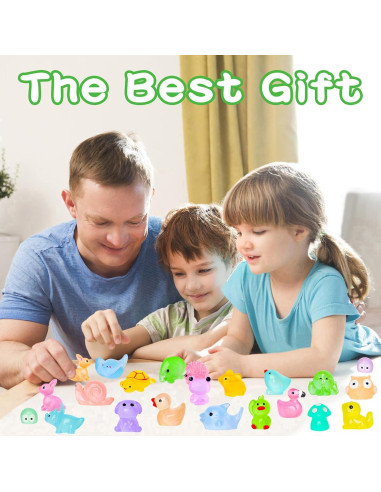 120 Piezas Animales Miniatura Resplandecientes QAUYETM