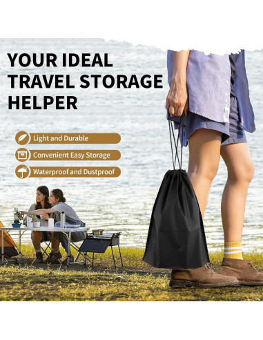 20 Bolsas Negras para Zapatos de Viaje COIDEA 39.9x30cm