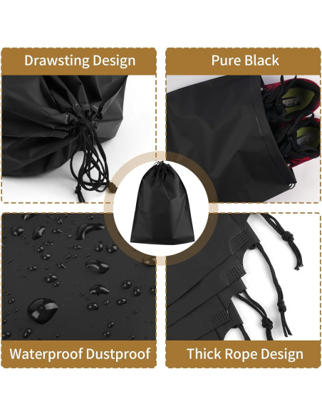 20 Bolsas Negras para Zapatos de Viaje COIDEA 39.9x30cm