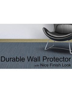 Moldura de zócalo de goma Stelalloy 4" x 5m Impermeable 2