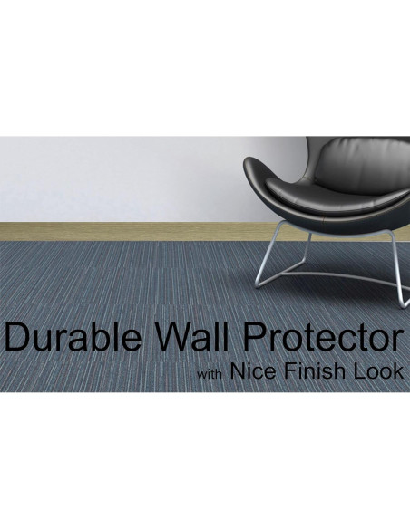 Moldura de zócalo de goma Stelalloy 4" x 5m Impermeable