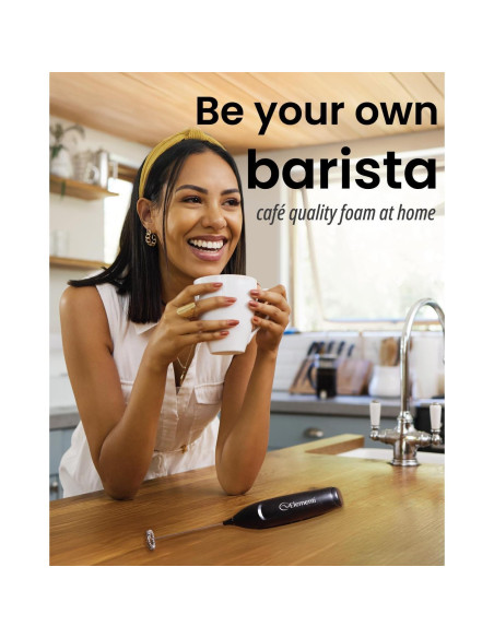 Varita Espumadora de Leche Elementi Rosa Brillante - Batidor Eléctrico