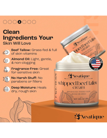Grasa de Res Alimentada con Pasto Neatique 60.3g Hidratante Piel