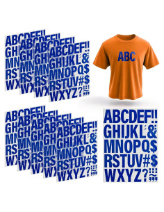 10 Hojas Letras Termoadhesivas Azules CXWLJL para Ropa
