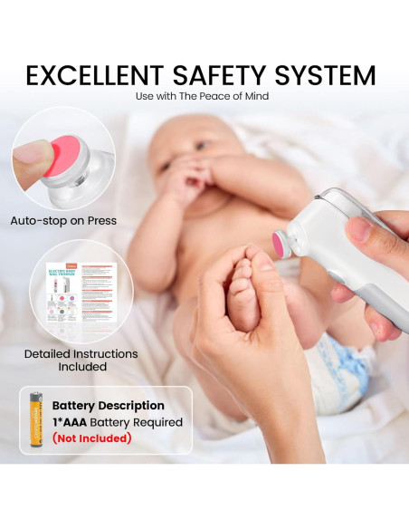 Lima de Uñas Eléctrica IvyWind 5 en 1 para Bebés y Adultos