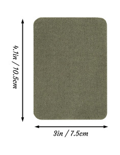 12 Piezas Parches de Tela Algodón J.CARP Verde Oscuro 10.5x7.5cm 2