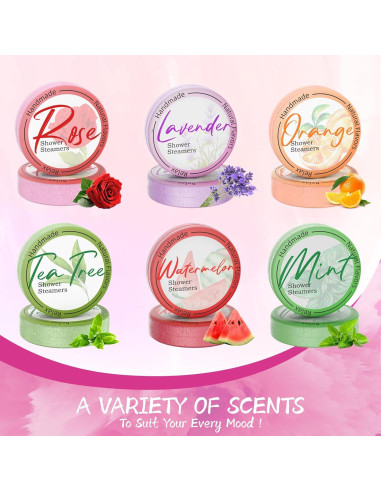 Bombas de Ducha Aromaterapia HFHO - 8 Fragancias Naturales
