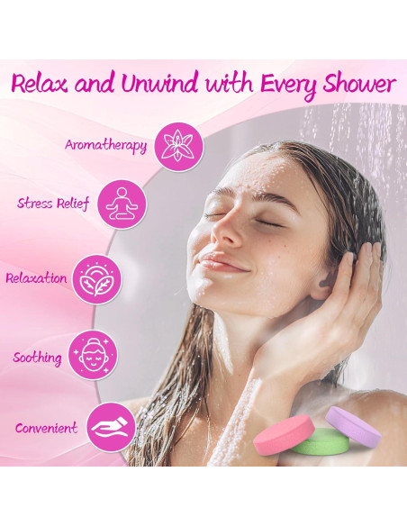 Bombas de Ducha Aromaterapia HFHO - 8 Fragancias Naturales