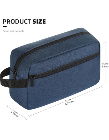 Bolsa de Aseo de Viaje Icramsy Azul Marino 21x15x7 cm