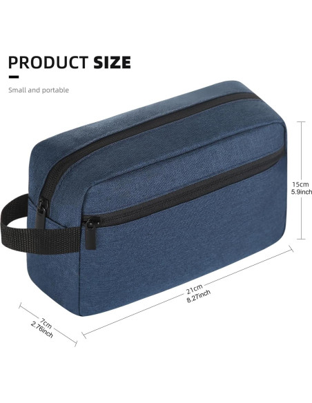 Bolsa de Aseo de Viaje Icramsy Azul Marino 21x15x7 cm