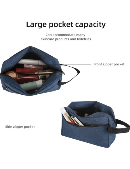 Bolsa de Aseo de Viaje Icramsy Azul Marino 21x15x7 cm