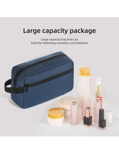 Bolsa de Aseo de Viaje Icramsy Azul Marino 21x15x7 cm