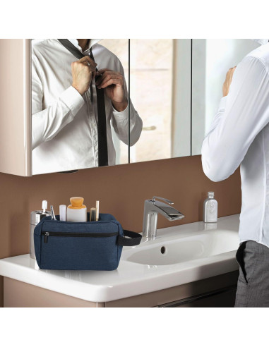 Bolsa de Aseo de Viaje Icramsy Azul Marino 21x15x7 cm