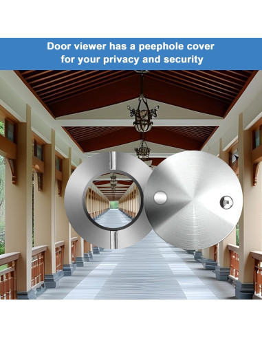 Mirilla de 180 Grados QBXMY7 con Broca 14 mm para Puerta