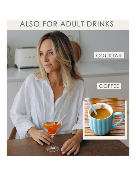 Popotes de Silicona Reutilizables Tegion para Niños 14 cm