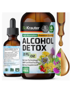 Tintura Detox Hepática BioKrauter 60 ml - Vegana y Sin Alcohol
