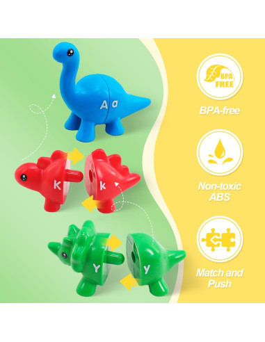 Juguete de Aprendizaje Montessori Ganaj Dinosaurios 26 Letras