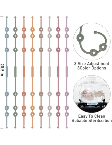 Correas de Silicona Ajustables para Juguetes Bebé Ether+Sage