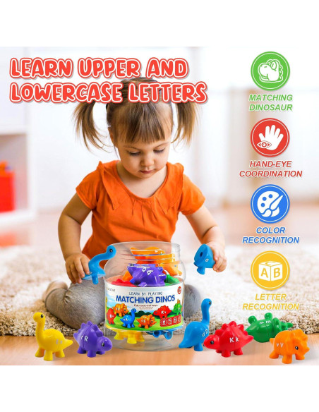 Juguete de Aprendizaje Montessori Ganaj Dinosaurios 26 Letras