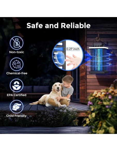 Zapper de Insectos KOOSA Recargable 5000mAh con Luz LED