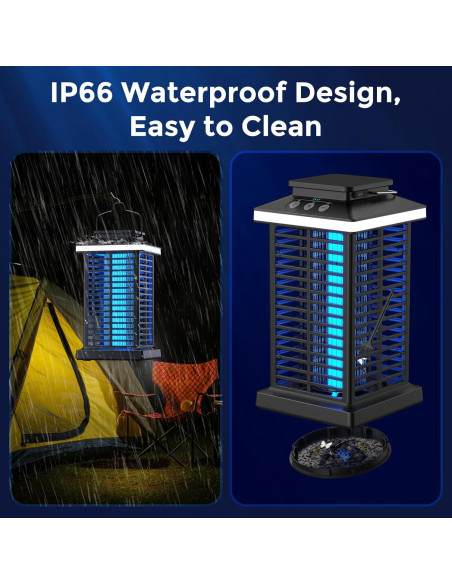 Zapper de Insectos KOOSA Recargable 5000mAh con Luz LED