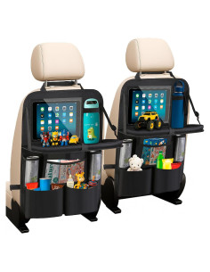 Organizador de Auto Quiheat con Bandeja Plegable y 9 Bolsillos