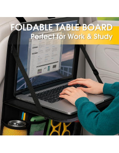 Organizador de Auto Quiheat con Bandeja Plegable y 9 Bolsillos 2