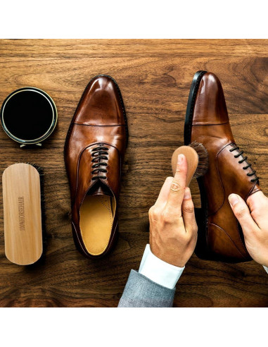 Cepillo para zapatos Zanzike 2 piezas pelo de caballo