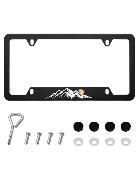 Marco de Placa de Licencia Delantera GZSH Estilo Montaña 31.1x15.9 cm