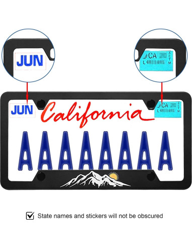 Marco de Placa de Licencia Delantera GZSH Estilo Montaña 31.1x15.9 cm