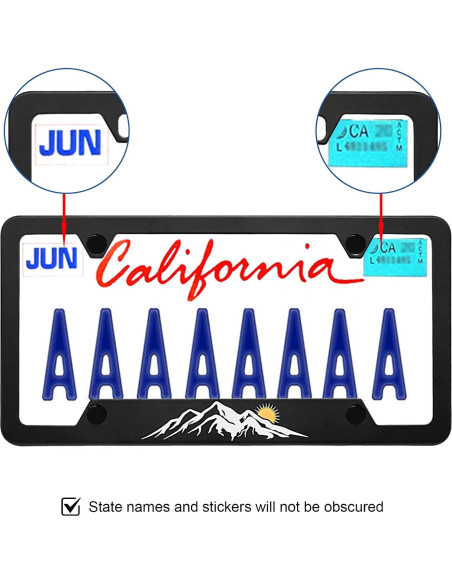 Marco de Placa de Licencia Delantera GZSH Estilo Montaña 31.1x15.9 cm