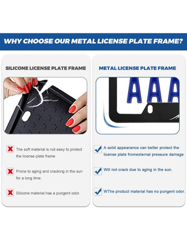 Marco de Placa de Licencia Delantera GZSH Estilo Montaña 31.1x15.9 cm