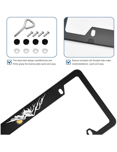 Marco de Placa de Licencia Delantera GZSH Estilo Montaña 31.1x15.9 cm