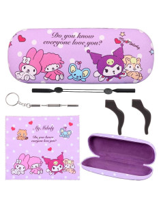 Estuche de Gafas ADBGV con Paño y Correa Ajustable - 15.3x5.2cm