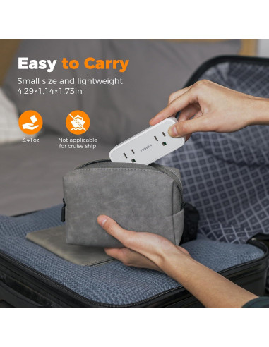 Protector de Sobretensión TESSAN con 4 Salidas AC 1875W