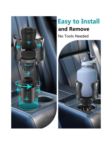 Soporte para Tazas de Coche Easkkty Ajustable Universal 6.1-13.5 cm