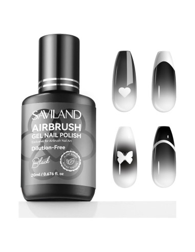 Esmalte de Uñas en Gel SAVILAND 20 ml Negro Sin Acetona