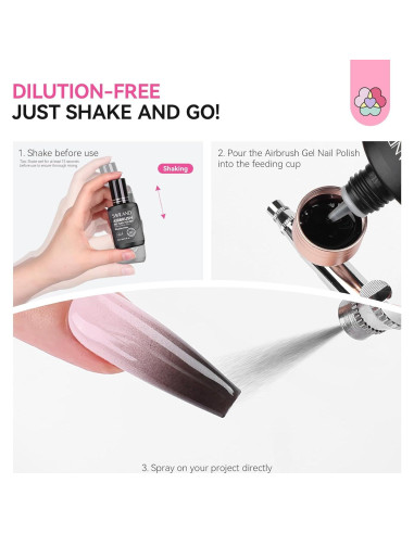 Esmalte de Uñas en Gel SAVILAND 20 ml Negro Sin Acetona