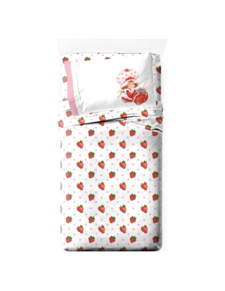 Juego de Sábanas Twin Jay Franco 3 Piezas Microfibra Pastel de Fresa