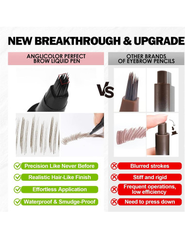 Bolígrafo de Cejas Anglicolor 02 Mocha Microblading Líquido