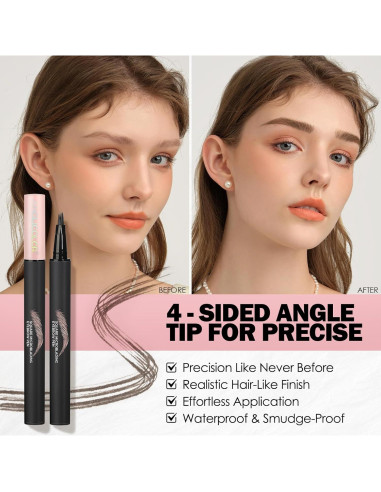 Bolígrafo de Cejas Anglicolor 02 Mocha Microblading Líquido