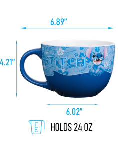 Taza de Sopa Cerámica Silver Buffalo Lilo y Stitch 710 ml 2