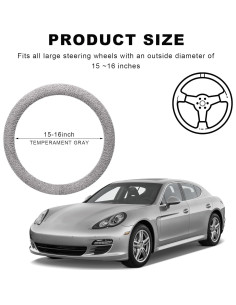 Cubierta de Volante Peluda KVAEY 39.37-40.64 cm Gris 2