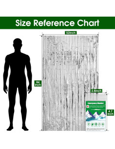 Manta Térmica de Emergencia Mylar CXYARY 100 Pcs 213x132 cm 2