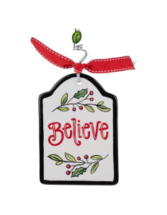 Adornos Navideños Planos Glory Haus Cerámica Pintados a Mano