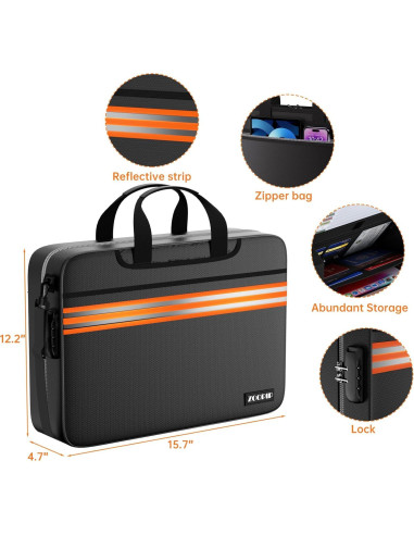 Organizador de Archivos Acordeón ZOOPIP a Prueba de Fuego 13 Bolsillos