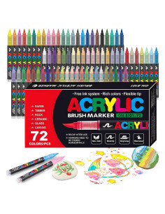 Juego de 72 Marcadores Acrílicos Multicolor AcrylicAura